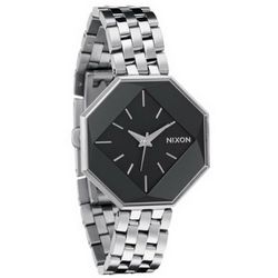 Nixon Dameshorloge analoog roestvrij staal A274000-00, zilver/zwart, Armband