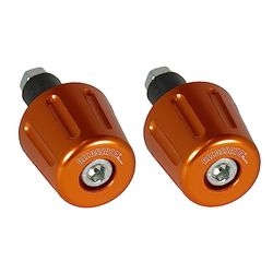 Par de contrapesos Accossato naranja para manillares con orificio interior Ø de 12 mm a 20 mm para Yamaha R3 2015 a 2019 (CC 320)