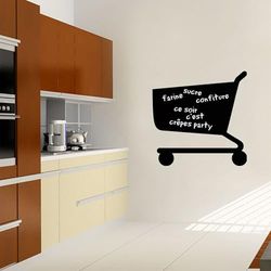 Ambiance Sticker leisteen krijtbord - muurstickers, zelfklevend, afwasbaar, trolleydesign, H50 x L50 cm