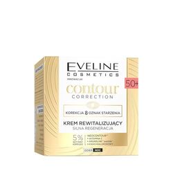 Eveline Cosmetics Contour Correction krem przeciwstarzeniowy 50+ z technologią NeoContour, peptydami, witaminą C i kwasem hialuronowym – pielęgnacja skóry dojrzałej na dzień i na noc