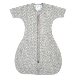 aden + anais - Gigoteuse Bébé à Manches Ajustées, 100% Coton et rembourrage polyester, Fermeture Éclair intégrée, Adaptée pour Nouveaux-nés, 1.5 TOG, Fille et Garçon de 0 à 3 Mois, Gris Bruyère & Bleu