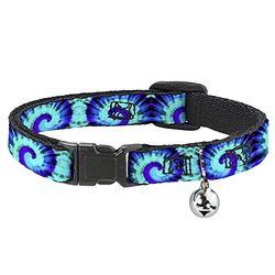 Buckle-Down Breakaway-Collare per Gatti – Tie Dye Swirl Viola/Blu – 1,27 cm di Larghezza – Adatto per Collo da 20,3 a 30,5 cm – M, Poliestere, 0, 1/2" Wide - Fits 8-12" Neck - Medium