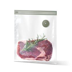 Electrolux Confezione da 20 sacchetti sottovuoto riutilizzabili per pompa sottovuoto, dimensioni 23 x 26 cm, modello EVRB1, plastica senza BPA, sicura per microfono, congelatore, frigorifero,
