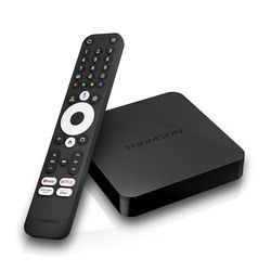 THOMSON Streaming Box 240 | Google TV | 4K UHD | Google Assistant | Google Cast | Wi-Fi | Bluetooth 5.0 | HDMI 2.1 | Dolby Atmos | Dolby Digital+ | HDR10 |2 GB RAM | 8 GB Memoria