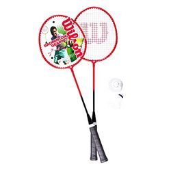 Wilson Badminton 2 PC Kit V2, Unisex Adulto, Rosso/Giallo, G6 (1)