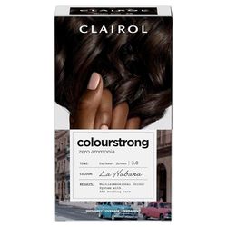 Clairol Colour Strong Permanent Hair Dye - 3.0 Darkest Brown