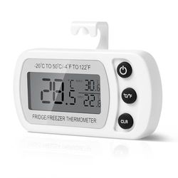 AiQlnu Thermomètre Numérique pour Réfrigérateur, Magnétique Thermometre Cuisine avec Crochet, Écran LCD Facile à Lire, Adapté aux Cuisines, Restaurants, Bars, Cafés