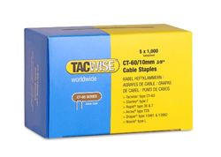 Tacwise 0354 Agrafes Galvanisées pour Câbles de Type CT-60/10 mm, Lot de 5.000