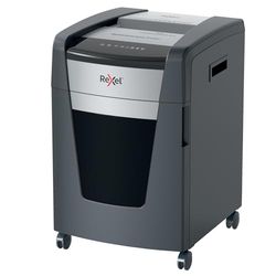 Rexel XP418+ Destructeur de Documents Coupe Croisée, Sécurité P4, Capacité 20-18 Feuilles (70-80 g/m²), Corbeille Amovible 45 Litres, Technologie Anti-Bourrage, Noir, Gamme Momentum Extra, 2021418XEU