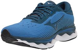 Mizuno Herr Wave Sky 5 Sneaker, Imperial Blå, 45 EU