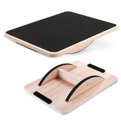 Yes4All R7TM Professioneel rocker-balansbord, 44 centimeter, rocker, houten balansbord voor sta-bureau, ondersteuning tot 158 kg, zwart, 30D