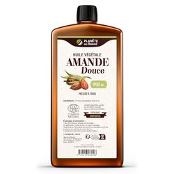 Huile d'AMANDE Douce 900 ml - Cosmos Natural - Planète au Naturel - Pressée à froid - Cheveux, peau, visage