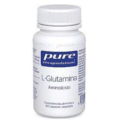 PURE ENCAPSULATIONS L-Glutamina, Aminoácido en forma libre, Rápida Absorción, 60 Cápsulas Vegetales