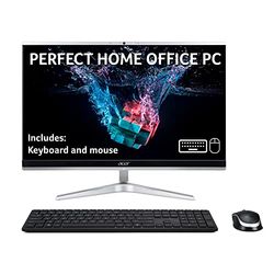 Acer Aspire C24-1650 All-in-One PC - (Intel Core i5-1135G7, 8GB, 512GB SSD, 23.8 inch Full HD Display, Wireless Keyboard and Mouse, Windows 11, Silver)