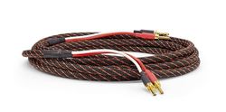 Dynavox Perfect Sound Flex Lot de 2 câbles de haut-parleur HiFi extrêmement flexibles avec fiches bananes creuses plaquées or, transmission de signal sans perte, cuivre OFC de haute pureté, longueur 5