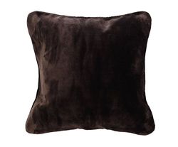 Gözze - Fronhas de almofada com sensação de caxemira premium, conjunto de 2, 500 g/m², 50 x 50 cm, castanho chocolate