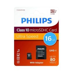 MicroSD 16 Go Classe 10 avec Adaptateur, idéal pour Stocker des Photos, vidéos et données sur des appareils électroniques.