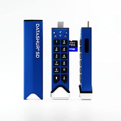 2 PACK iStorage datAshur SD Encrypted USB flash drive with removable iStorage microSD Card 512GB | FREE KeyWriter License included for secure collaboration & back up | FREE Type C-A adapter
