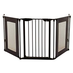 Dreambaby Barreira de segurança 3 painéis Denver adaptada-gate, preta, F2060Bb, preto, 85,5 - 210 cm
