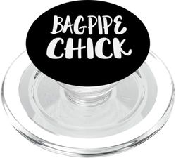 Bagpipe Chick - Instrumento Marching Band Orchestra Escocia PopSockets PopGrip para MagSafe