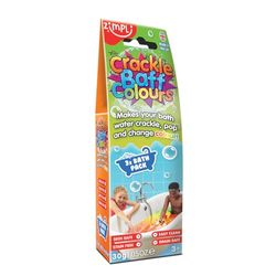 Crackle Baff de Zimpli Kids, Paquete de Baño de 3, mágicamente hace que tu agua cruja, truene y cambie de color, regalos de cumpleaños perfectos para niños, juguete sensorial y desordenado