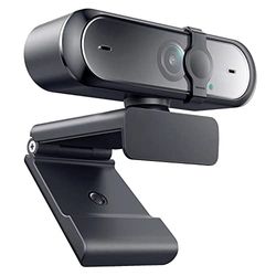 Webcam met microfoon, USB-webcamera voor pc, webcam met autofocus voor zoomvergaderingen, YouTube, Skype, FaceTime Hangouts, brede hoek, automatische lichtcorrectie