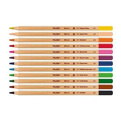 MILAN 0722112 Coffret de 12 Crayons de couleur avec grande mine diamètre 3,3 mm 213