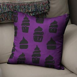 Bonamaison Decorative Cushion Cover, Polycotton, Purple, Standard