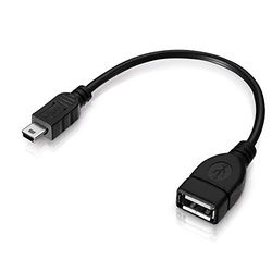 SatChef GmbH conecto adattatore OTG, spina mini USB a presa USB-A, 15 cm, nero