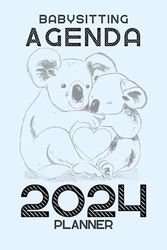 Babysitting agenda 2024 Planner & Organizer, Kids' Routine Scheduler, Parent-Babysitter Communication Journal, Family Childcare Record Book & Activity Log