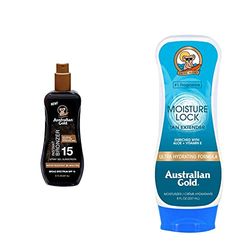 Australian Gold Protector Solar con Bronceador, Marron, 237 Mililitros & Crema Hidratante Extensiva - 227 gr