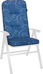 Angerer Stoelkussen, exclusief stoelkussen hoog design Santorin, blauw, 120x50x7 cm, 1024/096
