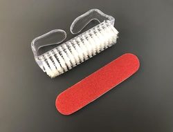 Glam'Up Paris - Nail Brush - Double-Sided Nail File - Manicure, Pedicure and Nail Cleaning Tool - 2 Pieces