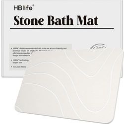 HBlife Tappetino da bagno in pietra, tappetino da bagno in pietra diatomite ad asciugatura rapida, tappetino antiscivolo per pavimento del bagno, tappetino per asciugatura in pietra per bancone della