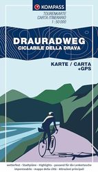 KOMPASS Fahrrad-Tourenkarte Drauradweg - Ciclabile della Drava 1:50.000: Leporello Karte, reiß- und wetterfest