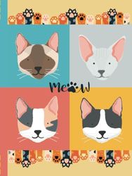 Cat Illustrations Cover Notebook