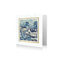 Van Gogh Musuem Officiële Verjaardagskaart Kaarten, Landschap Met Huizen ' In Frame