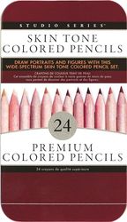 Peter Pauper Press Skin Tone Coloured Pencils (24 soft-core, high pigment pencils for skin tones and faces)