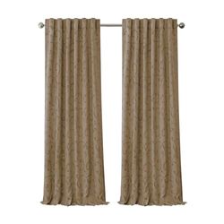 Elrene Home Fashions Mia Jacquard Scroll Blackout Window Curtain, 52" x 95" (1 Panel), Taupe