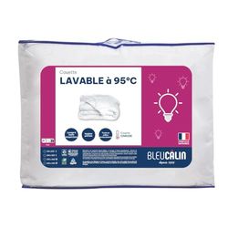 Bleu Câlin Varmt täcke kan tvättas i maskin vid 95 °C, för 2 personer, 220 x 240 cm