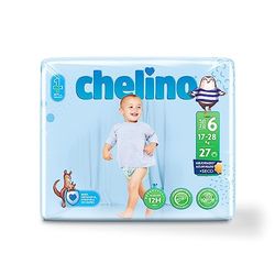 Chelino Fralda infantil, branca, tamanho 6 (embalagem de 162)