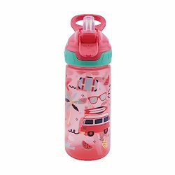 Nuby - Vaso de transición con boquilla suave Flip-It - Vaso antigoteo para niños con asa conveniente - Apto para lavavajillas - Ideal para kindergarten y escuela - Rosa - 540 ml