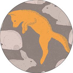 Bonateks, Round Digital Printed Mouse Pad, Non-Slip Base, for Office and Home, Diameter:22cm