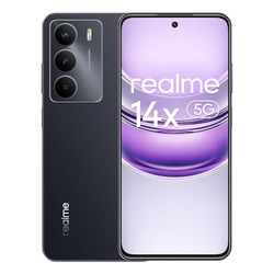 realme 14x 5G Smartphone 6+128GB, Pantalla Eye Comfort 120Hz, cámara nítida de 50MP, batería de Larga duración 5000mAh, Resistencia a los Golpes de Nivel Militar, Octa-Core, Negro (sin Adaptador)