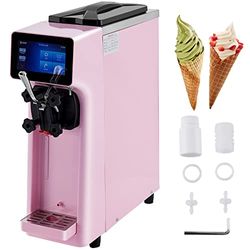 VEVOR Máquina para Hacer Helados Caseros y Sorbetes con Compresor 10-20 L Helado Caseros Máquina de Helados 5-35 ℃ Máquina para Hacer Helados Heladera Máquina de Helados Helados Caseros, Rosado