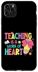 insegnamento è un lavoro di cuore matita illustrazione Custodia per iPhone 11 Pro Max