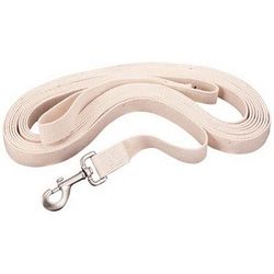 Weaver Leather Flat Cotton Lunge Line with Snap, 35-4011, White, 1-inch x 30-Feet