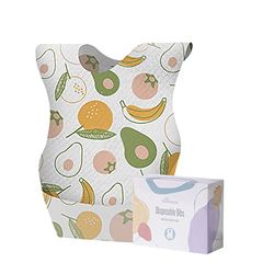 Sunveno Disposable Bibs, Baby Disposable Bib Leak-proof Liner & Reusable Fastener, 20PCS (Fruit)