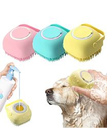 Generisch Spazzola da bagno per animali domestici Spazzola per il lavaggio Spazzola per la cura con deposito di shampoo Spazzola per massaggio per