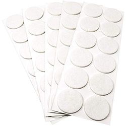 Adsamm® / 60 x feltrini autoadesivi/Bianco/ø 34 mm/Rotondo/piedini per mobili in feltro da 3.5 mm di spessore/pad protettivi per arredi